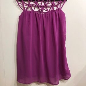 Lulu’s Latticed Top Purple Shift Dress